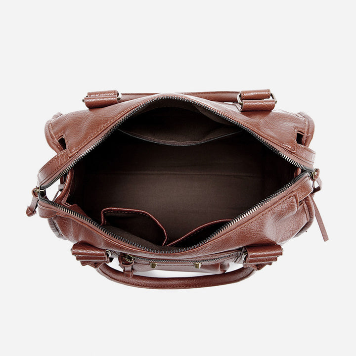 Vintage Tassel Top Handle Bag Women Portable Travel Crossbody Bag