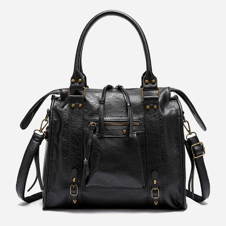 Vintage Tassel Top Handle Bag Women Portable Travel Crossbody Bag
