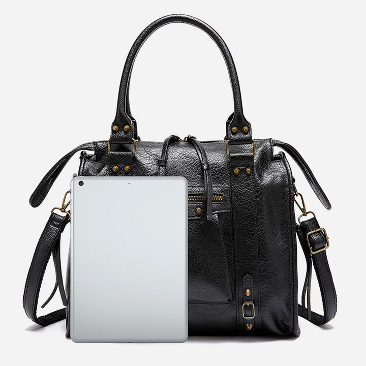 Vintage Tassel Top Handle Bag Women Portable Travel Crossbody Bag