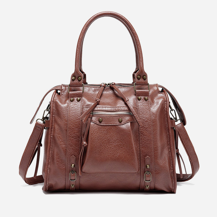 Vintage Tassel Top Handle Bag Women Portable Travel Crossbody Bag