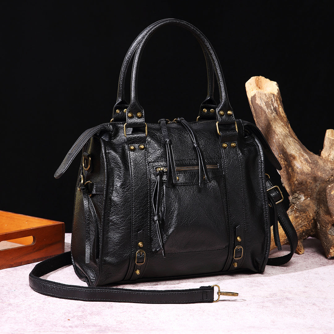Vintage Tassel Top Handle Bag Women Portable Travel Crossbody Bag