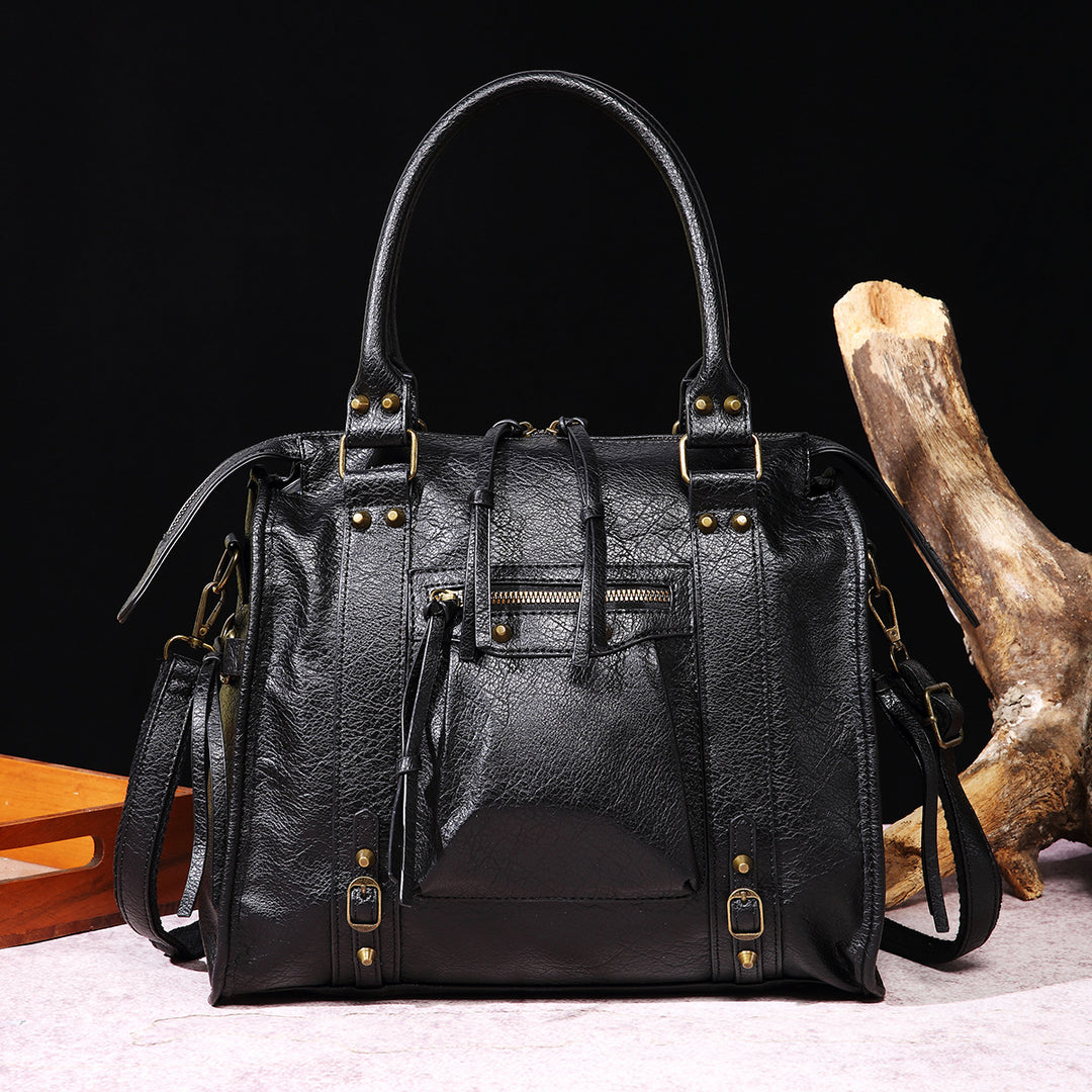 Vintage Tassel Top Handle Bag Women Portable Travel Crossbody Bag