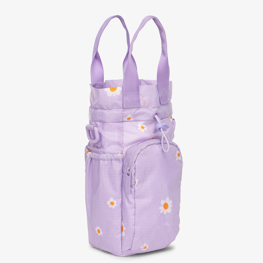 Portable Water Bottle Bag Drawstring Nylon Crossbody Bag Handbag