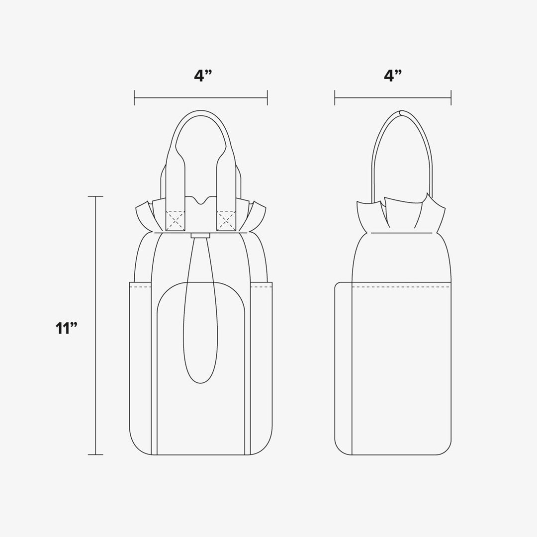 Portable Water Bottle Bag Drawstring Nylon Crossbody Bag Handbag