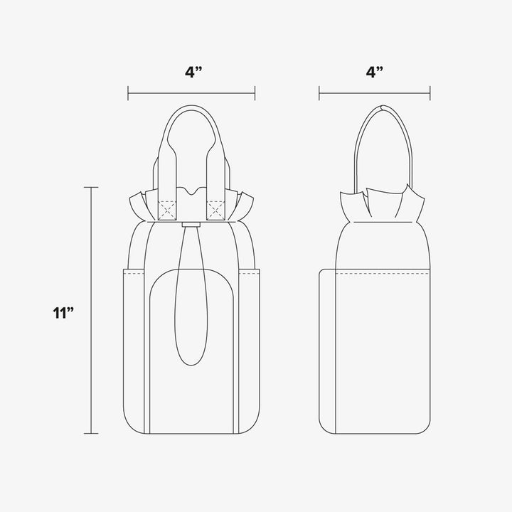 Portable Water Bottle Bag Drawstring Nylon Crossbody Bag Handbag