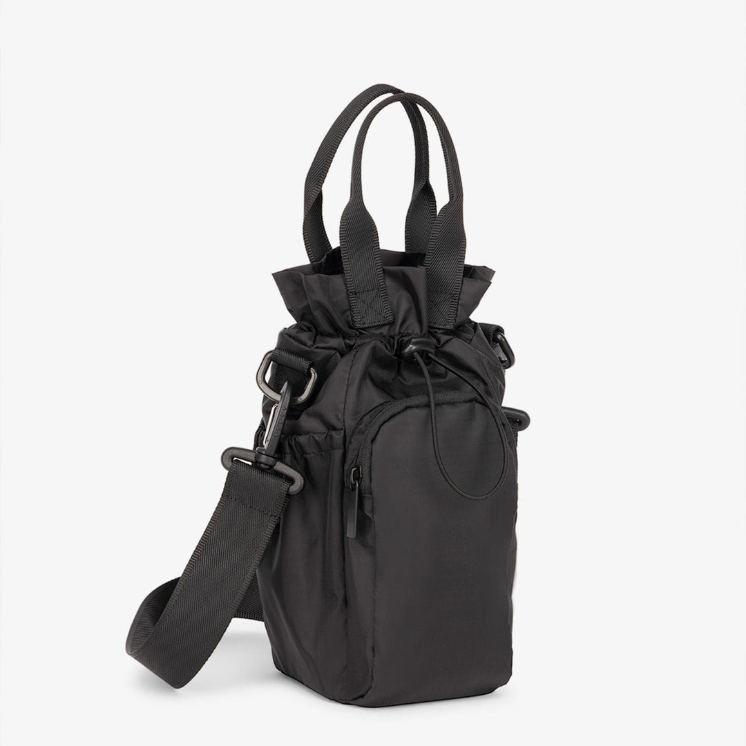 Portable Water Bottle Bag Drawstring Nylon Crossbody Bag Handbag