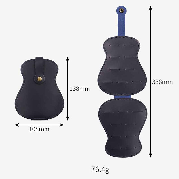 Guitar Pick Holder Storage Bag Leather Plectrums Bag For Player
