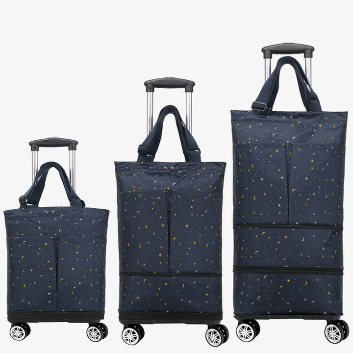 Tote Bag For Women Shopping Folding Removable Wheel Cart