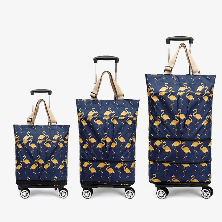 Tote Bag For Women Shopping Folding Removable Wheel Cart