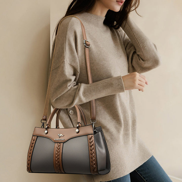 Horizontal Top Handle Bag Twist Stripe Cute Crossbody Bag