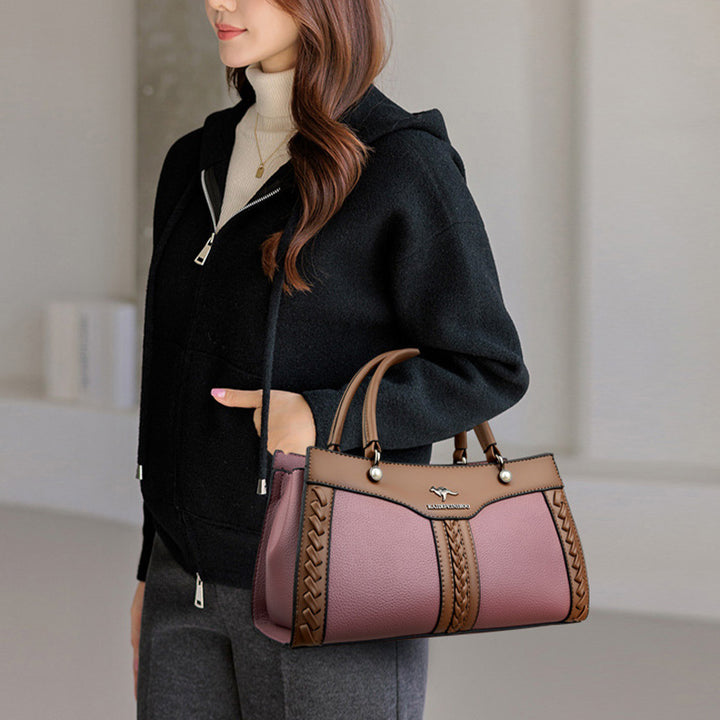 Horizontal Top Handle Bag Twist Stripe Cute Crossbody Bag