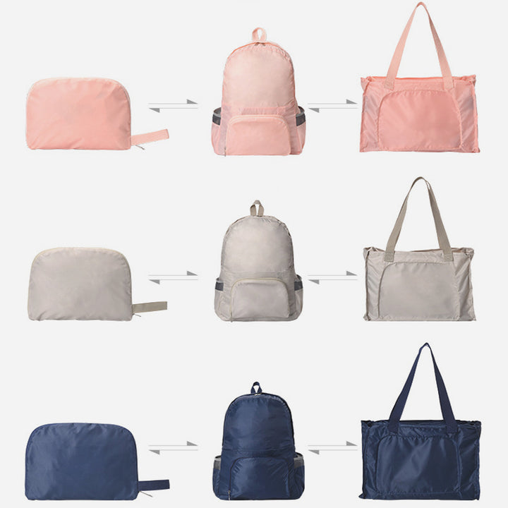 Dual Purpose Backpack Portable Lightweight Folding Travel School Bag