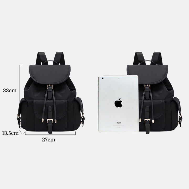 Drawstring Clamshell Backpack For Weekender Minimalist Waterproof Oxford Daypack