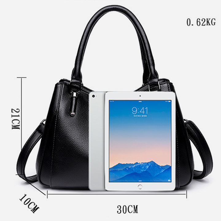 Minimalist Commuter Leather Hanbag For Women Business Crossbody Bag