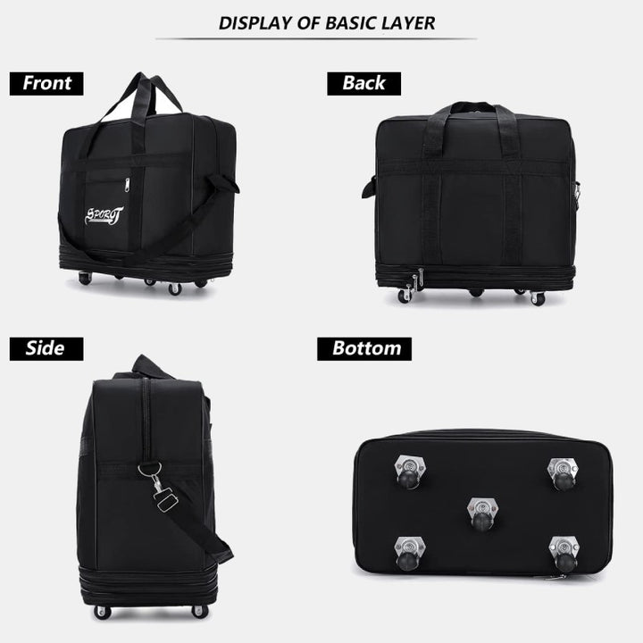Expandable Spinner Wheel Travel Rolling Tote Luggage Bag Duffel Bag