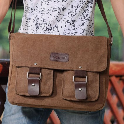 Messenger Bag for Men Large Capacity Casual Canvas Shoulder Bag