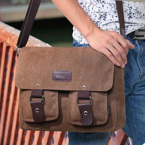 Messenger Bag for Men Large Capacity Casual Canvas Shoulder Bag