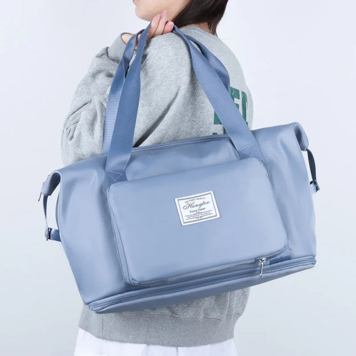 <Shipped within 24 hours> Versatile Duffel Bag Foldable Tote Handbag for Sports Travel