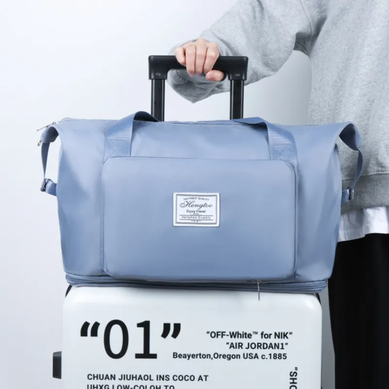 <Shipped within 24 hours> Versatile Duffel Bag Foldable Tote Handbag for Sports Travel