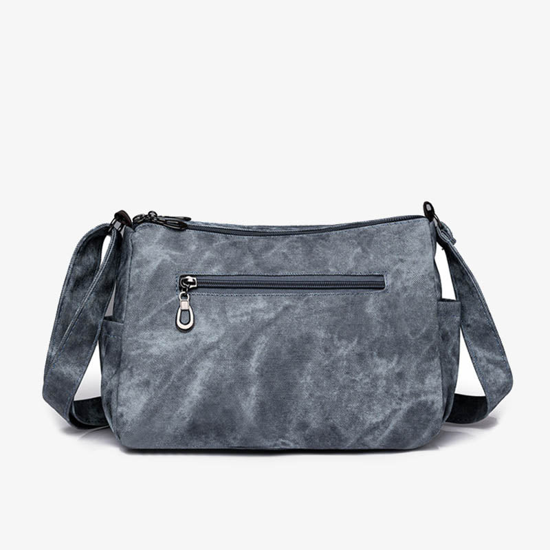 Retro Crossbody Bag Womens Color Matching Short Travel Leather Purse