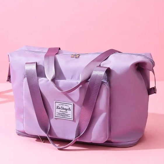 <Shipped within 24 hours> Versatile Duffel Bag Foldable Tote Handbag for Sports Travel