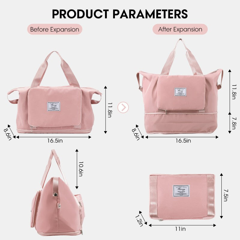 <Shipped within 24 hours> Versatile Duffel Bag Foldable Tote Handbag for Sports Travel