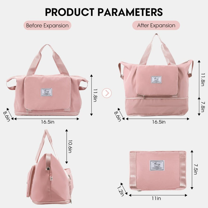 <Shipped within 24 hours> Versatile Duffel Bag Foldable Tote Handbag for Sports Travel