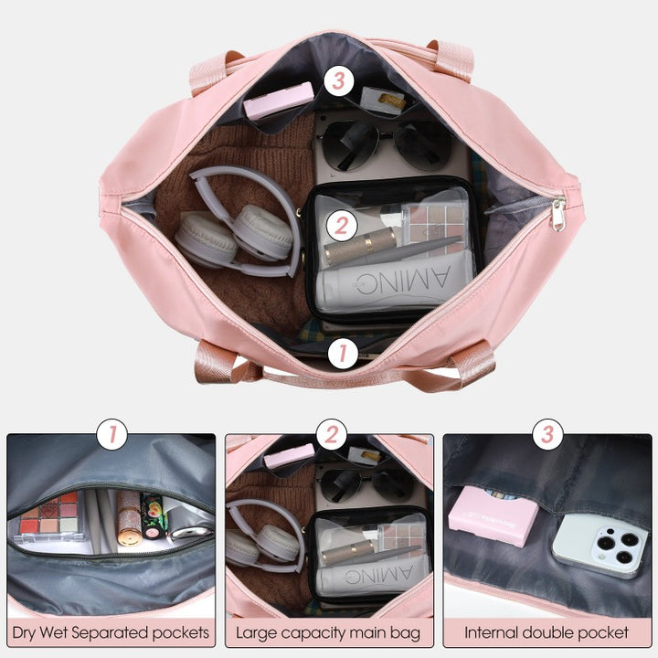 Travel Duffel Bag Sport Gym Bag Tote Weekender Overnight Bag Handbag - image 1