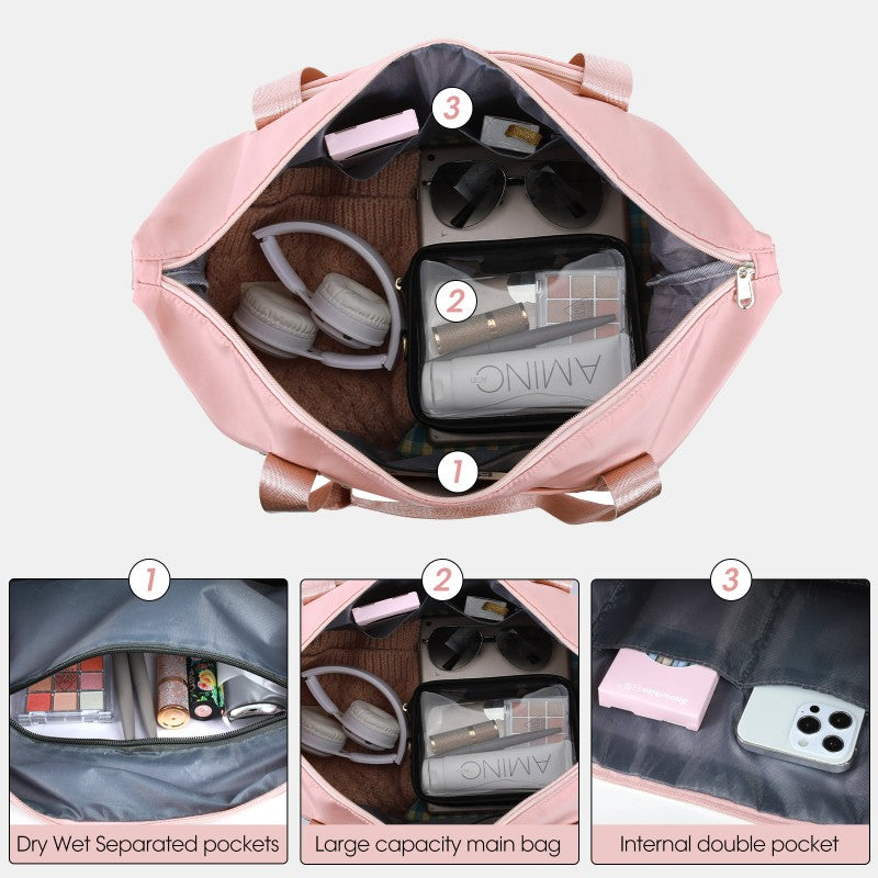 <Shipped within 24 hours> Versatile Duffel Bag Foldable Tote Handbag for Sports Travel