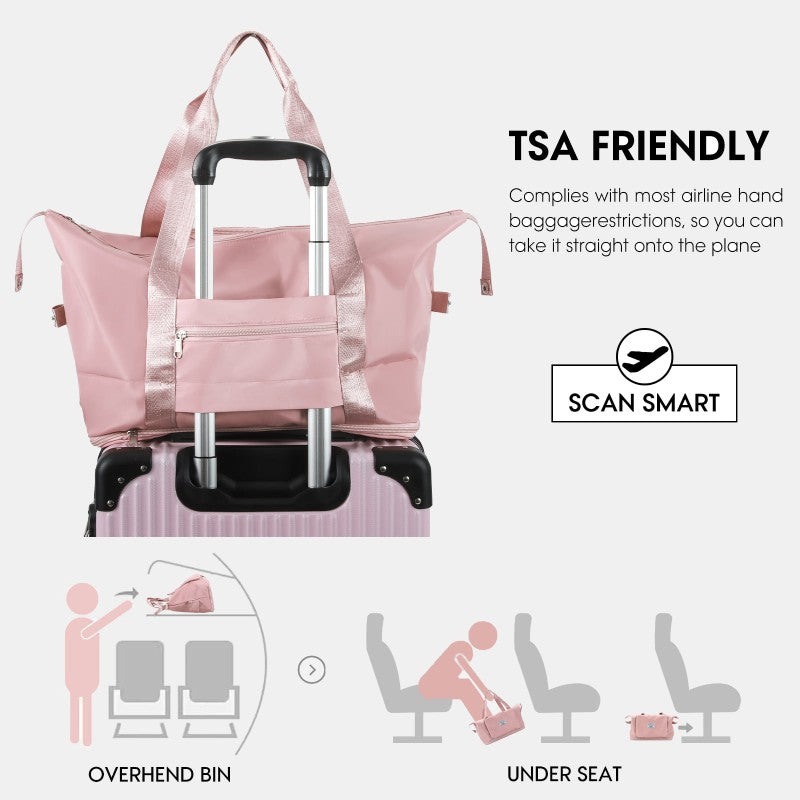 <Shipped within 24 hours> Versatile Duffel Bag Foldable Tote Handbag for Sports Travel