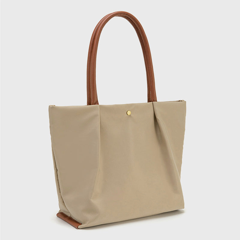 Triple Compartment Tote For Women Minimalist Lightweight Large Underarm Bag