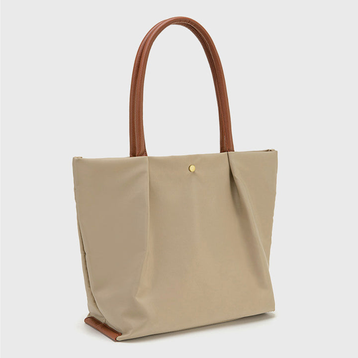 Triple Compartment Tote For Women Minimalist Lightweight Large Underarm Bag