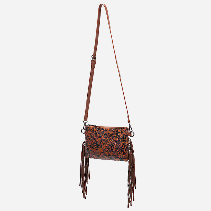 Vintage Bohemian Crossbody Bag Cotton Linen Slim Purse For Women