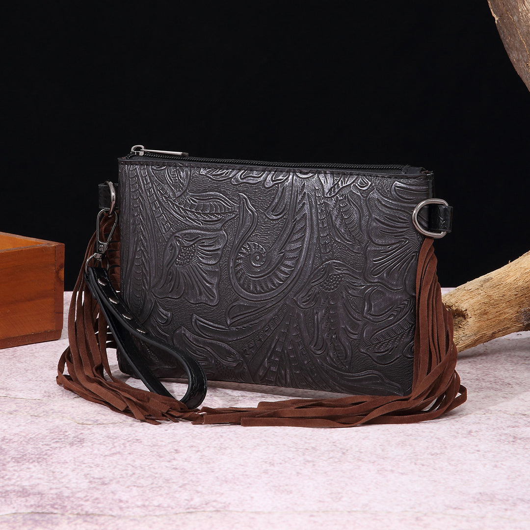 Vintage Bohemian Crossbody Bag Cotton Linen Slim Purse For Women
