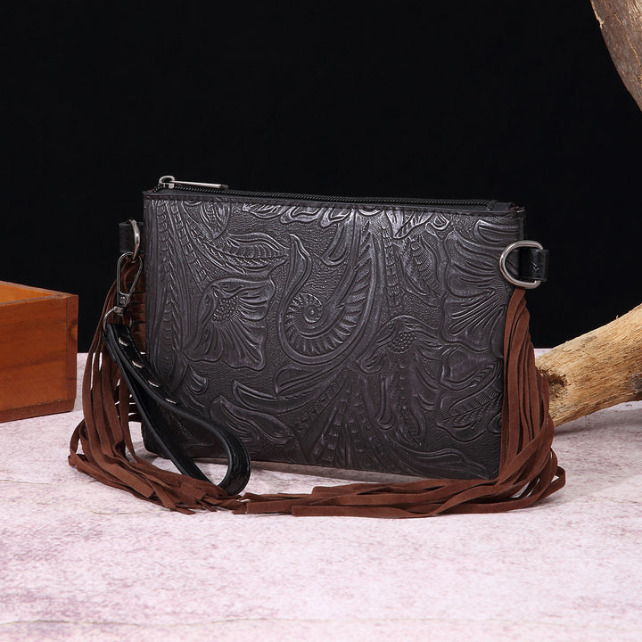 Vintage Bohemian Crossbody Bag Cotton Linen Slim Purse For Women