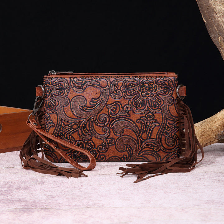 Vintage Bohemian Crossbody Bag Cotton Linen Slim Purse For Women