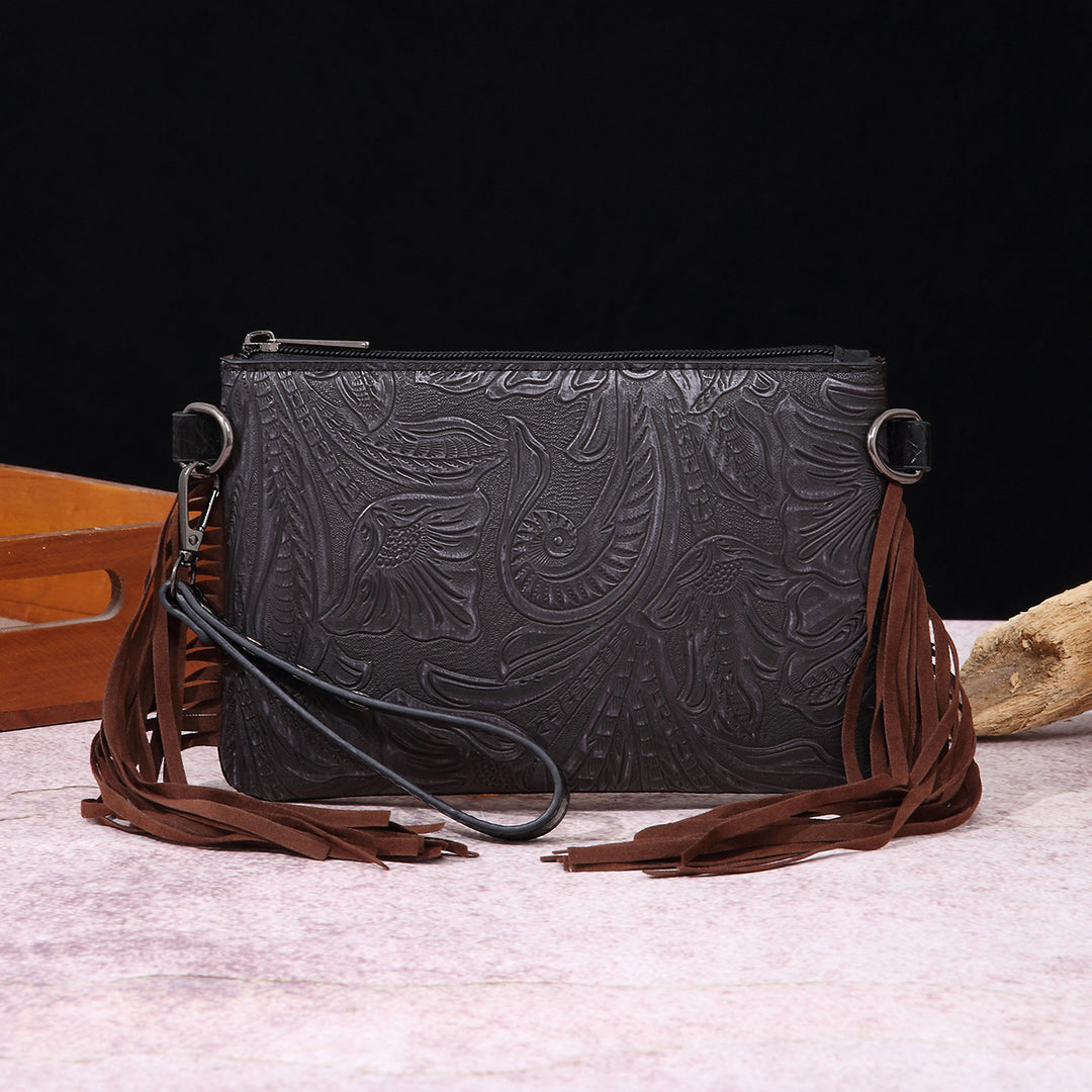 Vintage Bohemian Crossbody Bag Cotton Linen Slim Purse For Women