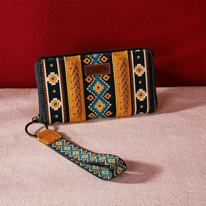 Bohemian Wallet Vintage Canvas Ethnic Style Small Clutch For Women