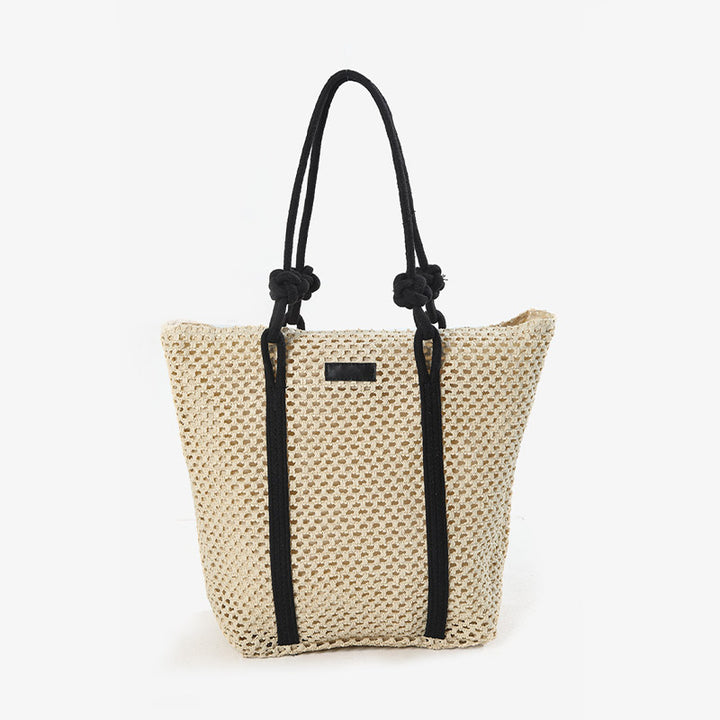 Minimalist Straw Tote For Women Holiday Beach Underarm Bag