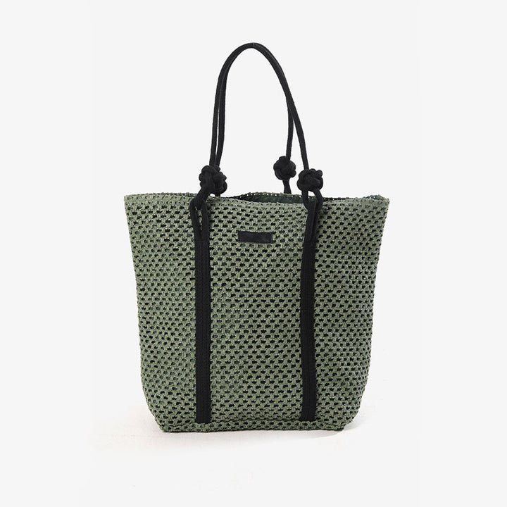 Minimalist Straw Tote For Women Holiday Beach Underarm Bag