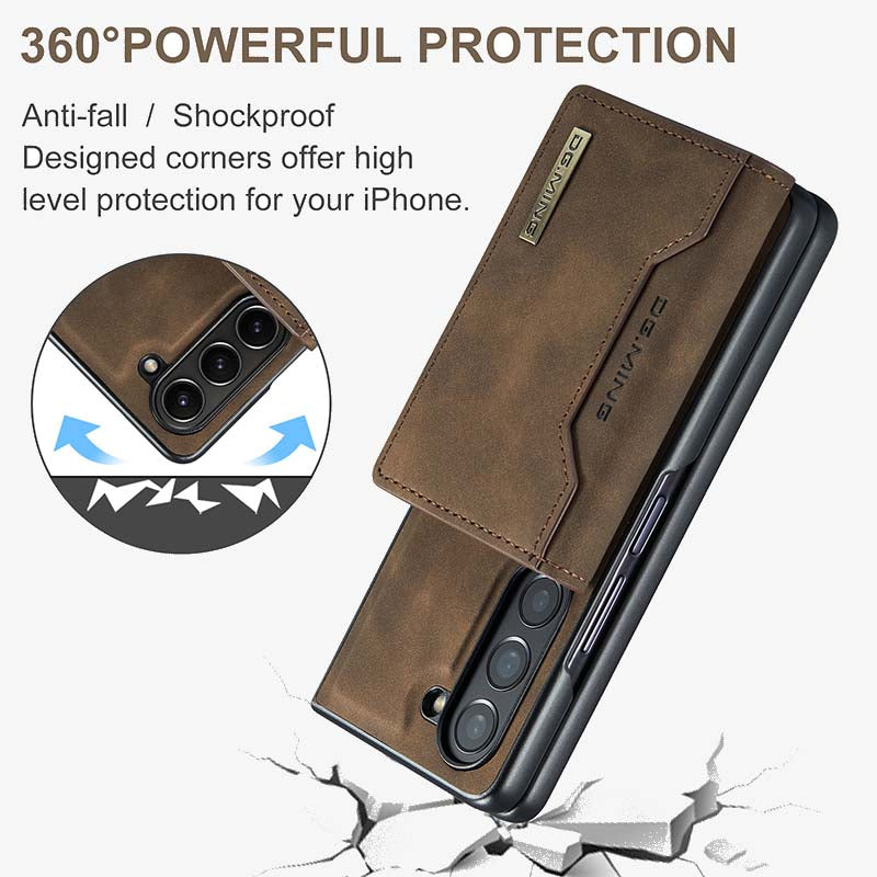 Samsung Fold Magnetic Card Case Protective Leather Phone Case