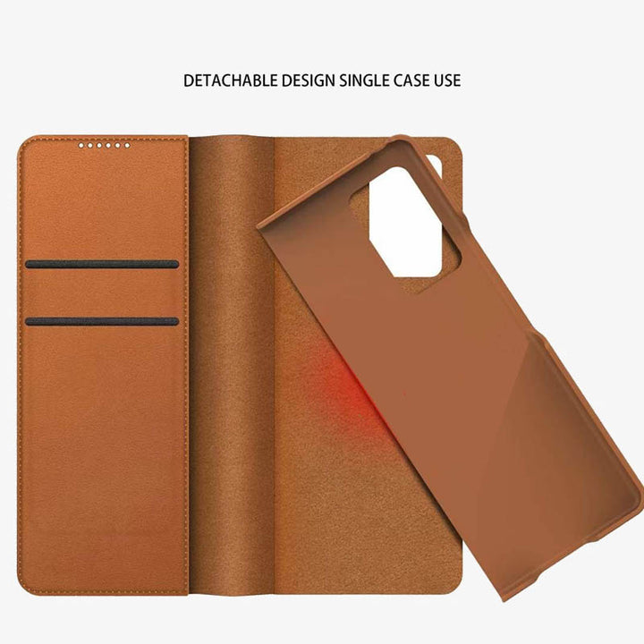 Samsung Z Fold 2/3/4/5/6 Split Clamshell Leather Phone Case - image 3