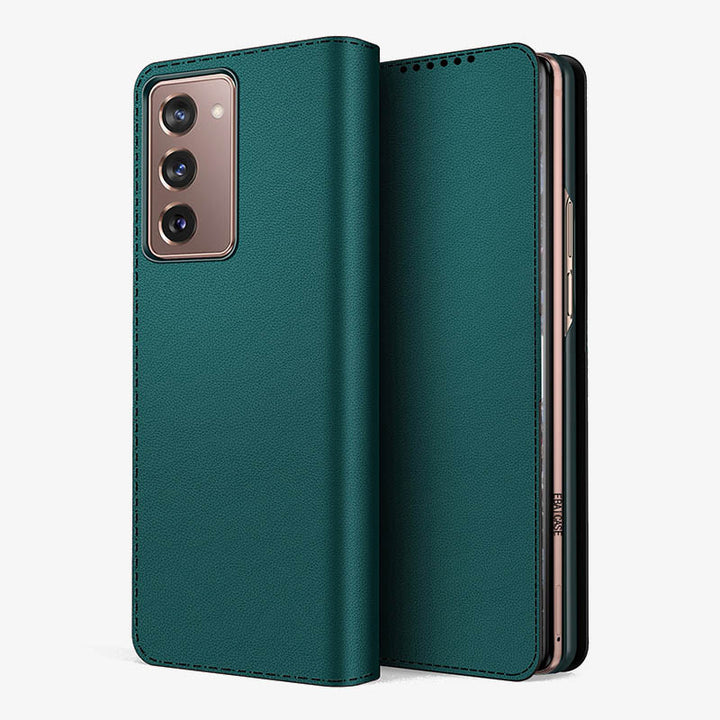 Samsung Z Fold 2/3/4/5/6 Split Clamshell Leather Phone Case - image 12