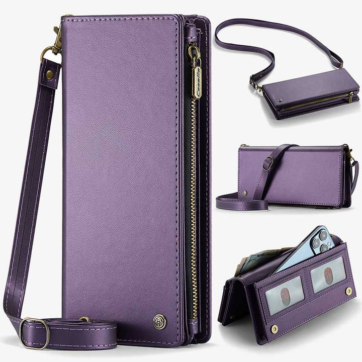 Crossbody Zipper Wallet Cell Phone Purse Phone Bag fit 6.7inch Phone