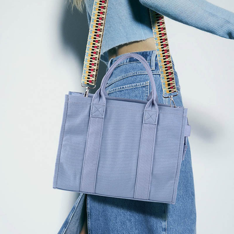 Canvas Tote For Women Commuter Ethnic Strap Crossbody Handbag