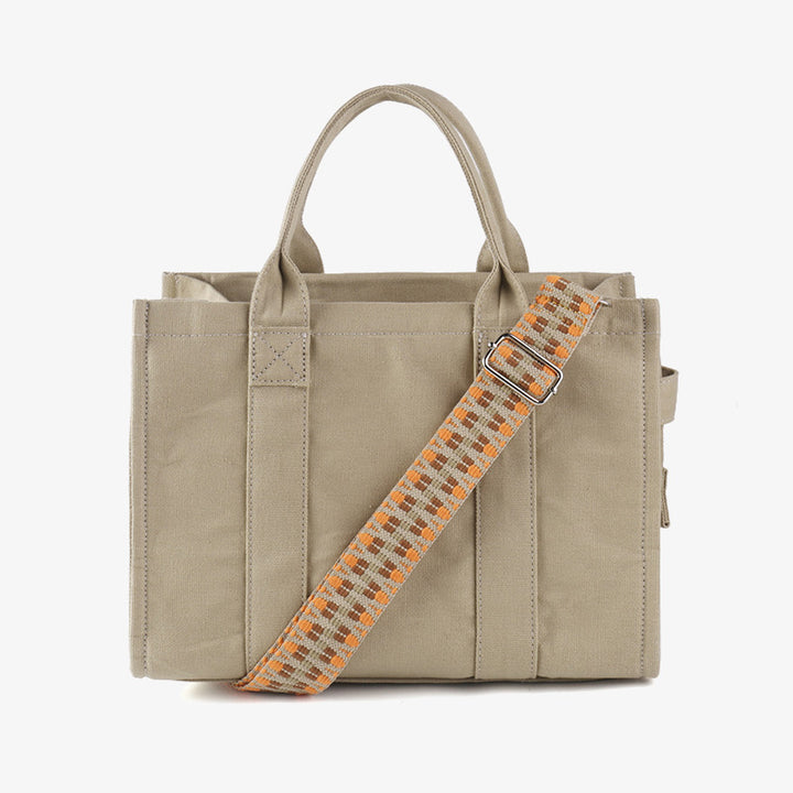Canvas Tote For Women Commuter Ethnic Strap Crossbody Handbag