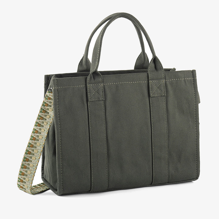 Canvas Tote For Women Commuter Ethnic Strap Crossbody Handbag