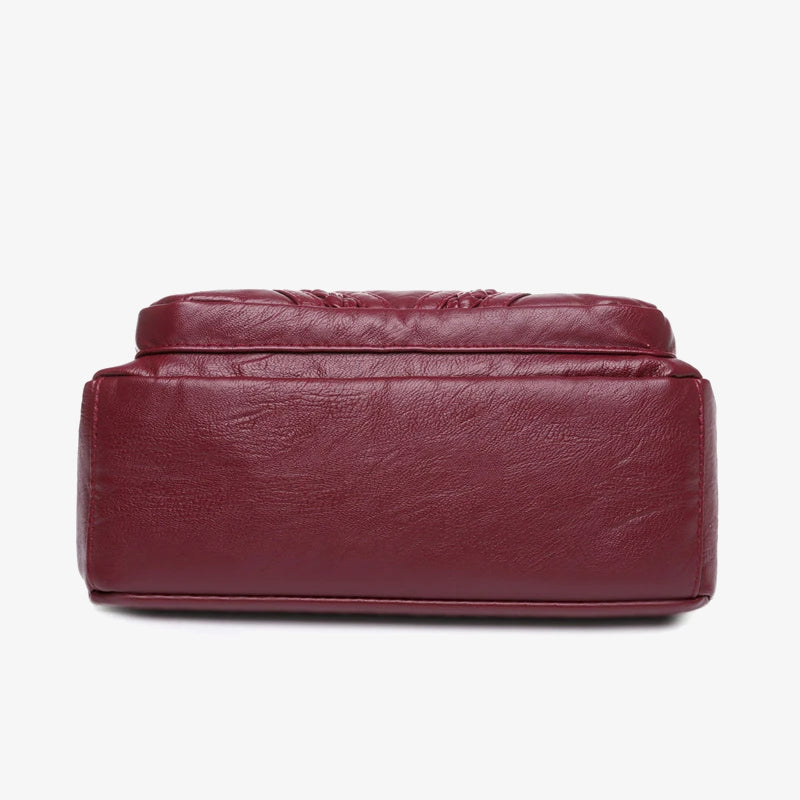 Multi-Compartment Crossbody Bag For Women Faux Leather Soft Purse