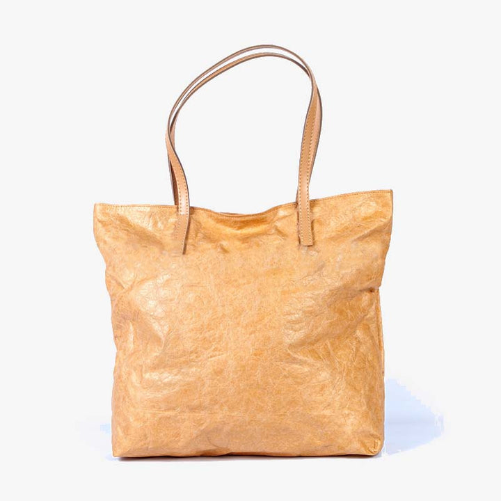 Vintage Eco Friendly Tote Waterproof Kraft Paper Shoulder Bag