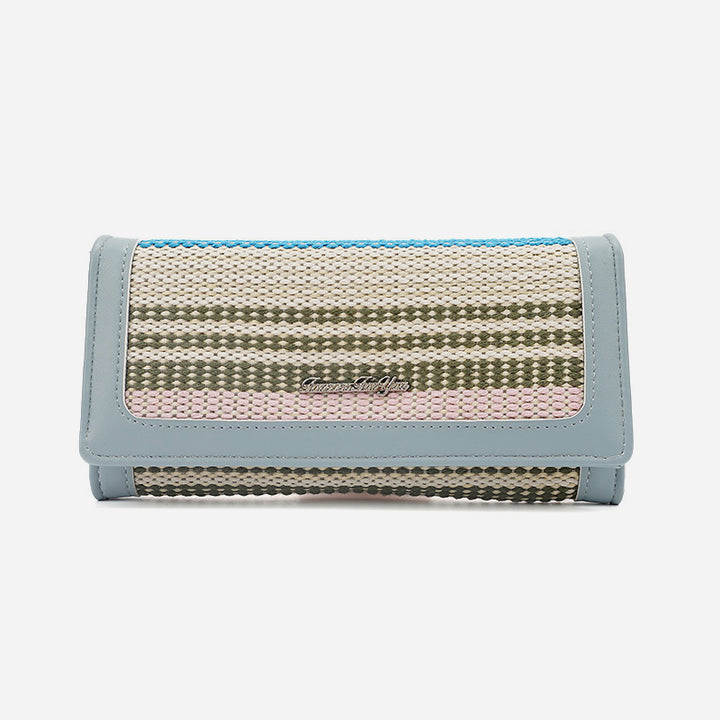 Creative Woven Purse For Women Large Capacity Colorful Wallet